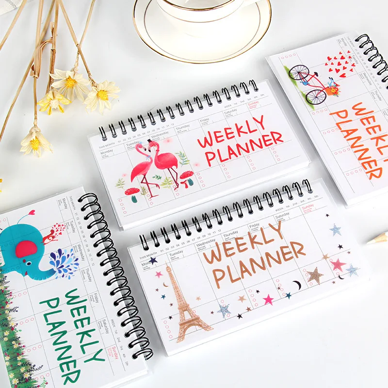 

B5 Flamingos Weekly Planner Notebook Journal Agenda Cute Diary Organizer Schedule School Stationery Writing Pads Office Supplies