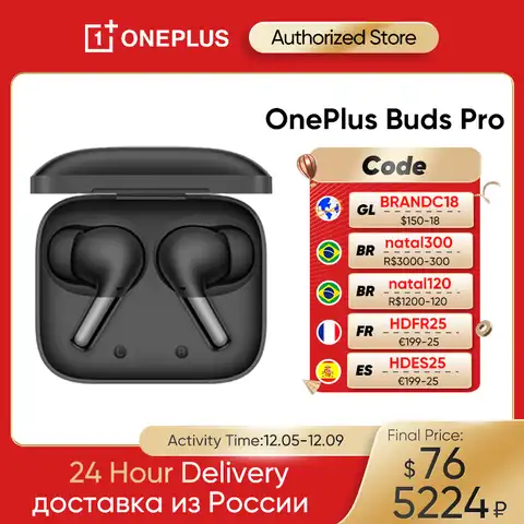 Беспроводные наушники OnePlus Buds Pro с функцией шумоподавления, TWS, Bluetooth, для Oneplus 9 Pro 10 Pro 10T