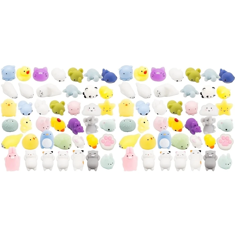 

Случайные 60 шт. милые животные Mochi Squishy, кавайные мини мягкие сжимаемые игрушки, ручная игрушка для детей подарок, снятие стресса, 60 шт. в упак...