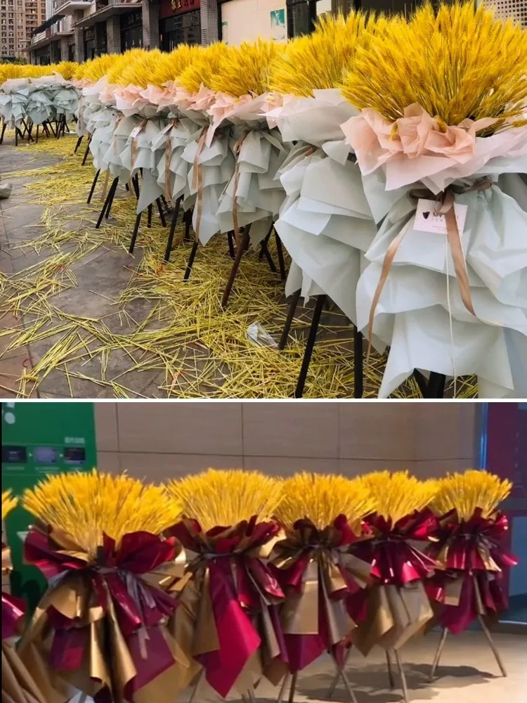 

50 Pcs Natural Wheat Ear Flower Dried Flowers For Wedding Party Decoration Artificial Flowers Wedding Gift For Guest Easter Deco