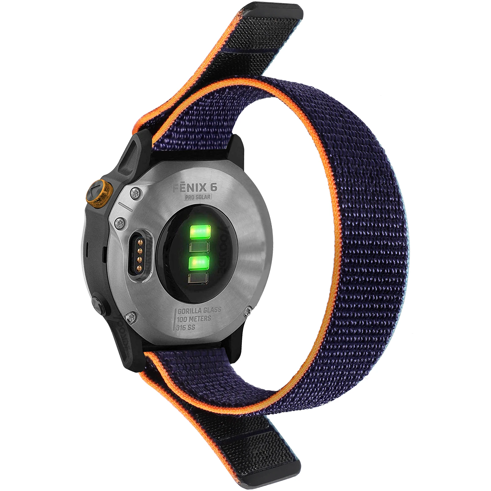 Фото Ремешок нейлоновый для Garmin Fenix 7 6 5 7S 6S 5S Pro Plus/Forerunner 935 945 крючок для браслетов и быстросохнущий ремешок для часов, 22 мм 20 мм №4
