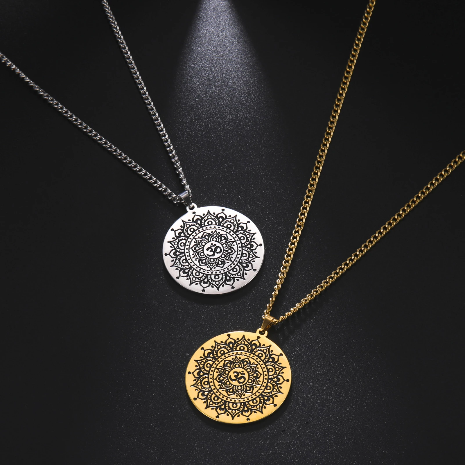 Dawapara буддийский цветок лотоса Ом Символ Мандала Подвеска Ожерелье &quotцветок