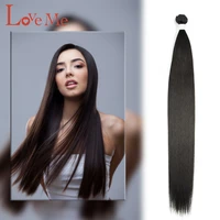 long yaki straight synthetic hairs 24 inch black blonde brown red good quailty ponytail cosplay lolita party fake hairs love me