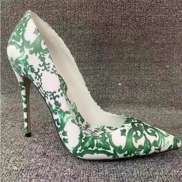 Туфли-лодочки женские на высоком каблуке пикантная кожа заостренный носок с