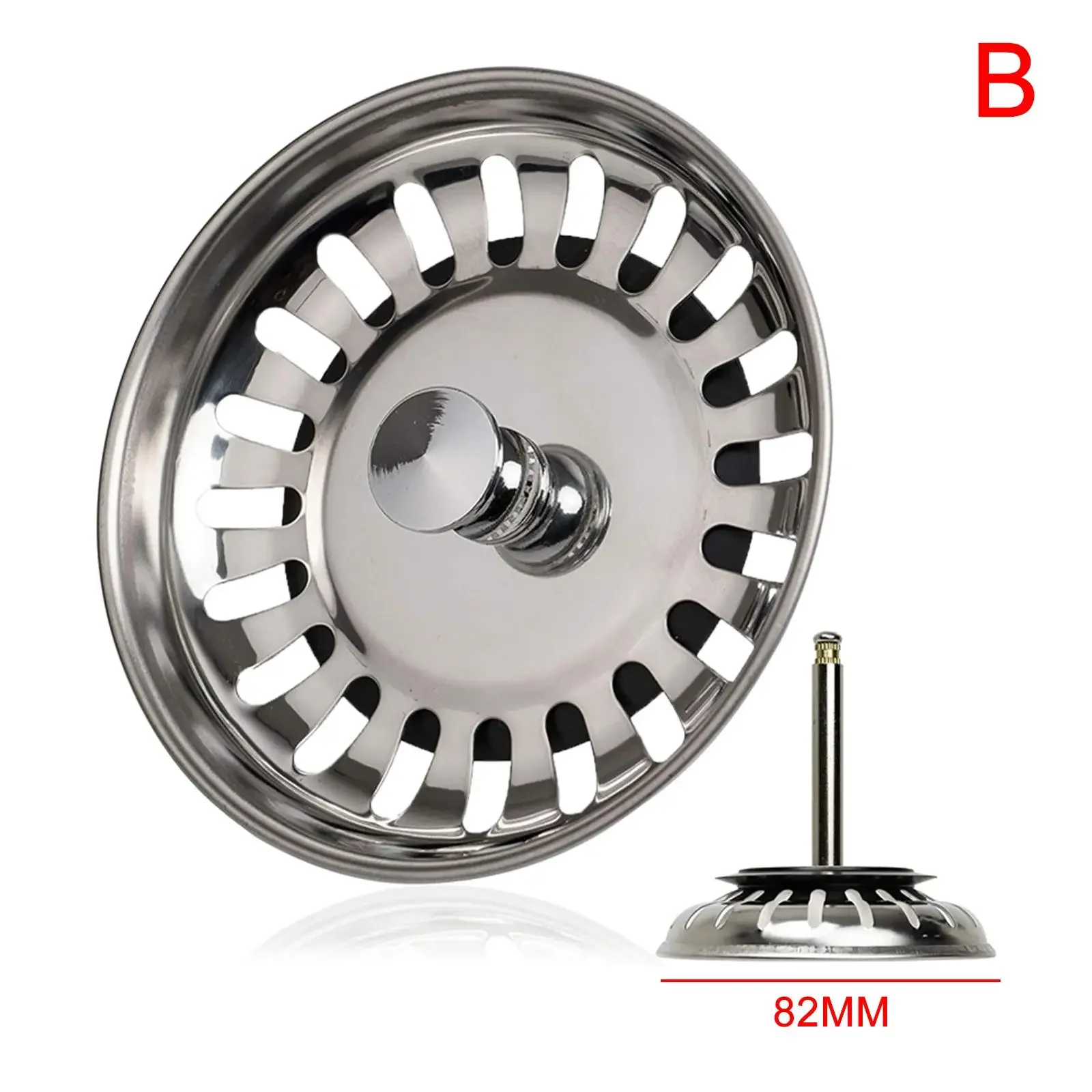 

Сменный фильтр из нержавеющей стали 79 мм 82 мм, кухонная раковина, фильтр для отходов, пробка для слива воды, пробка Ba Q0F4