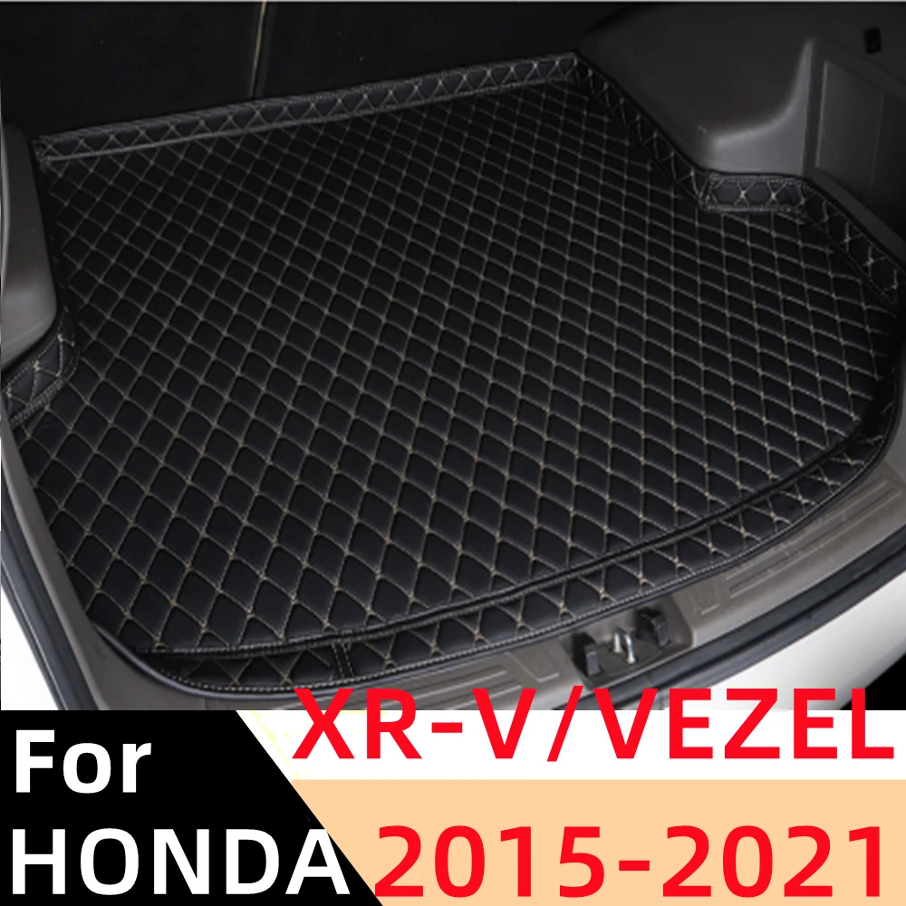 

Коврик для багажника автомобиля для HONDA XRV VEZEL 15-21, для любой погоды XPE, Высокий Боковой задний ковер для груза, коврик для багажника, автозапча...
