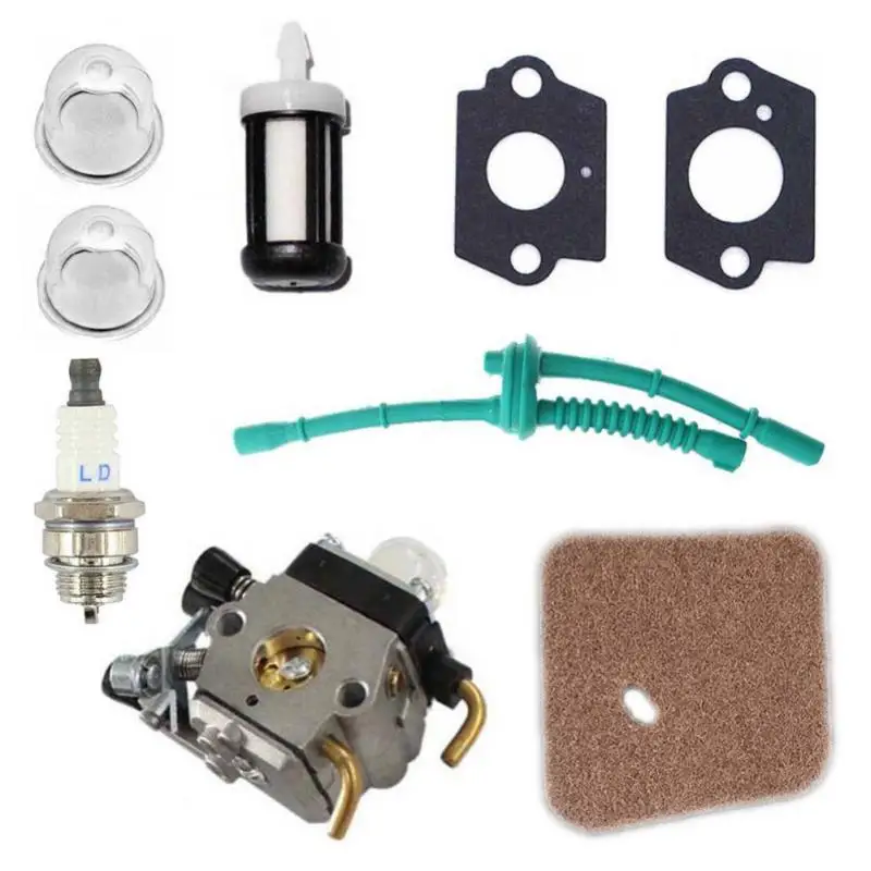 

Карбюратор для STIHL FS38 FS45 FS46 FS55 KM55 FS85, воздушный топливный фильтр, прокладка, Свеча зажигания, бесплатные прокладки, заменяемые масляные стака...