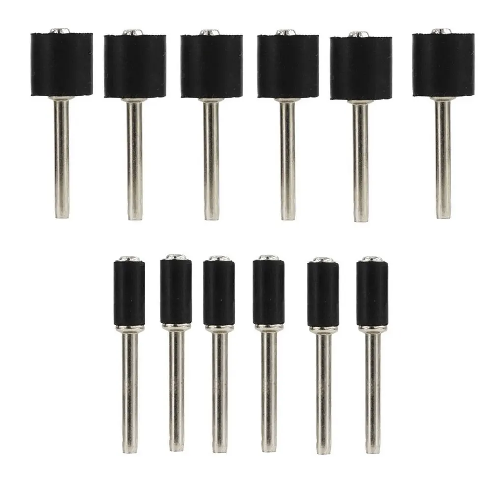 

12Pcs 12.7/6.3mm Rubber Mandrel 1/8 Inch Shank Sanding Drum Drill Rotary Tool Grinding Wheels Polishing Rotary Grinder Tools