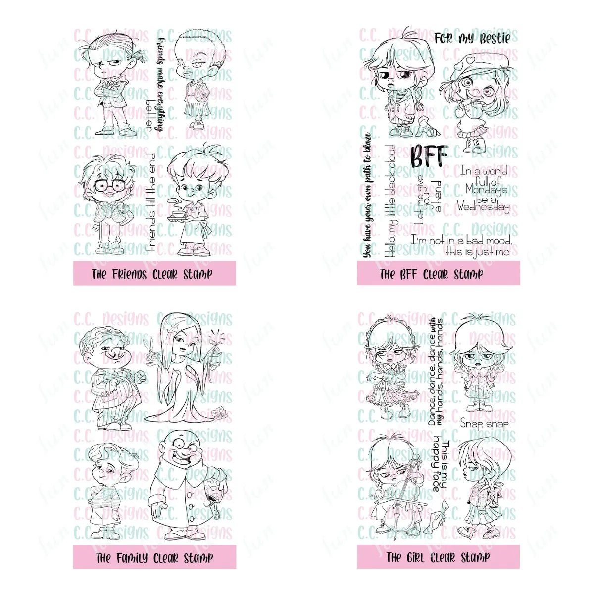 

2023 New Family Friends Cutting Dies Clear Stamps Diy Scrapbooking Embossing Stencil Making Greeting Card Decoration Supplies
