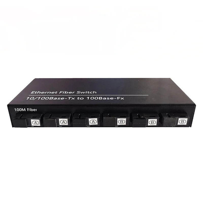 

Ethernet-коммутатор, 10/100 м, 6 волоконных портов, 25 км, 2UTP, RJ45, волоконно-оптический трансивер, оптический медиа-конвертер