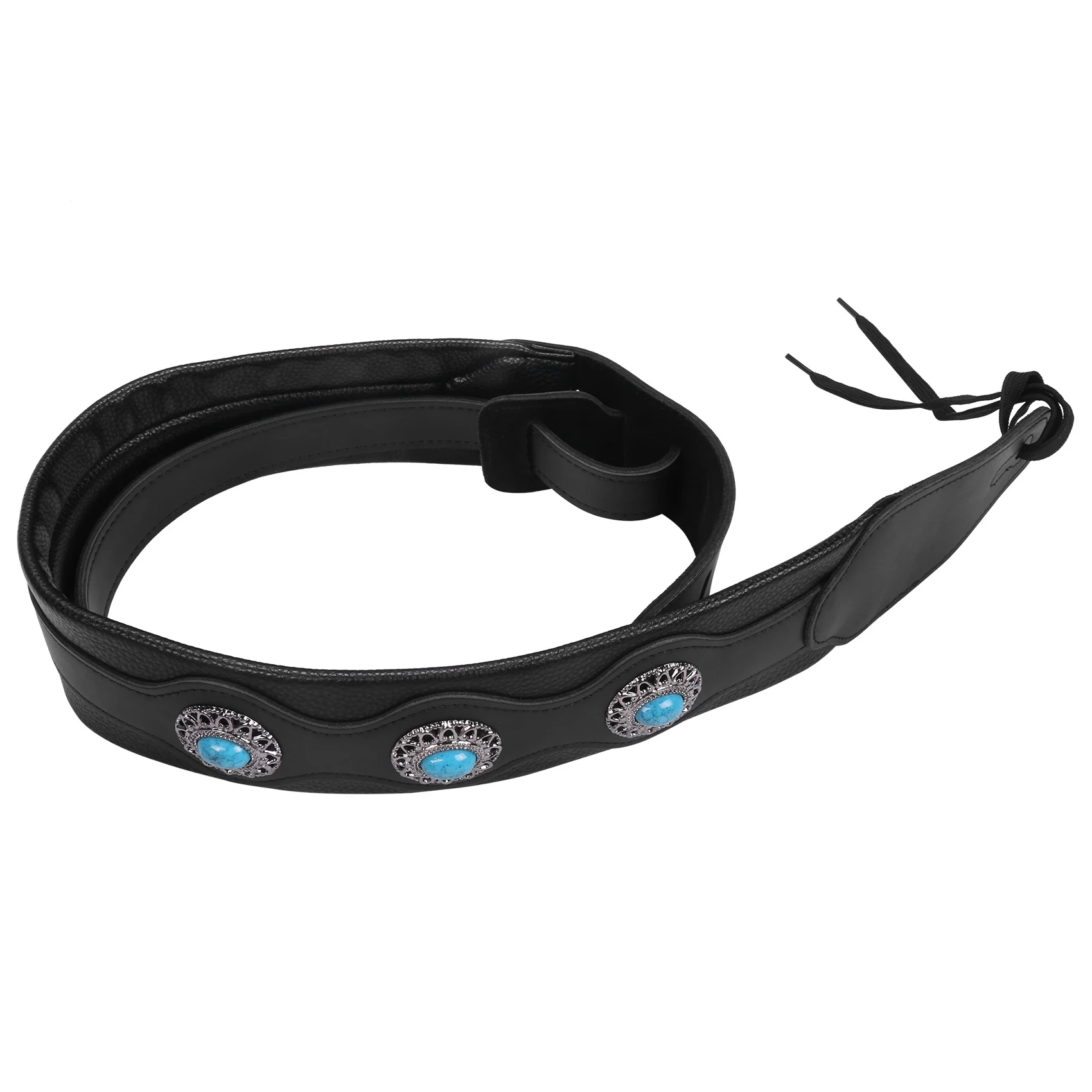 

Guitar Strap Ethnic Style Leather Adjustable Acoustic Electric Bass Strap Guitar Belt Guitar Parts Accessories Black