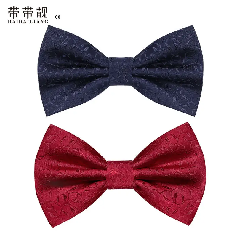 

Men's formal dress red bow tie men's wedding red groom best man British wedding black shirt bow tie
