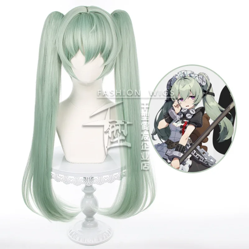 

Corin Cospaly Wig Game Zenless Zone Zero Woman Green Dual Horsetail Synthetic Hair Wig Heat Resistant Wig