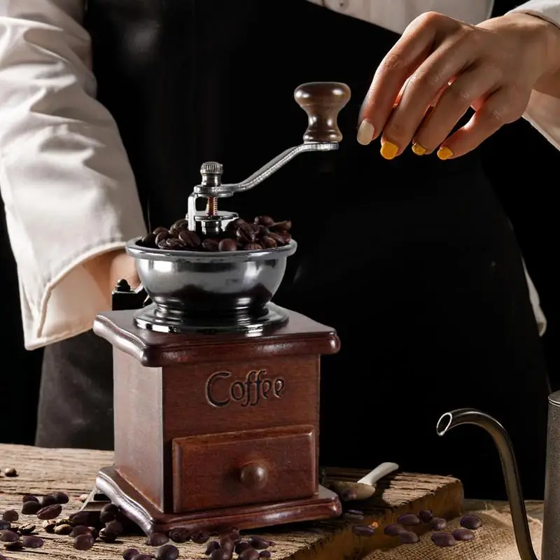 

Manual Coffee Grinder Portable Hand Coffee Milling Tool Wooden Coffee Beans Mill Grinder Profession Coffee Beans Grinding Tools