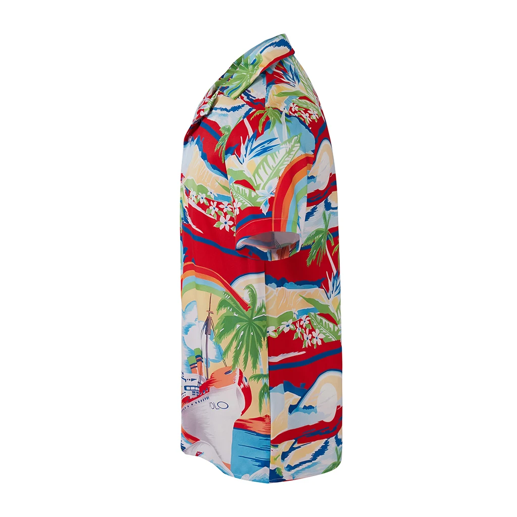 Гавайская пляжная рубашка с коротким рукавом для взрослых