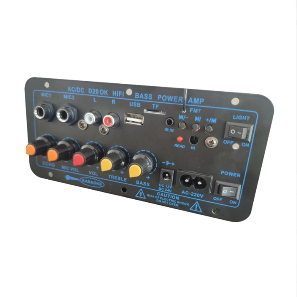 

D20 60-200W Bluetooth Amplifier Board Subwoofer AMP for Home Audio/ Car/RV/Camper USB FM Radio TF Player EU Plug