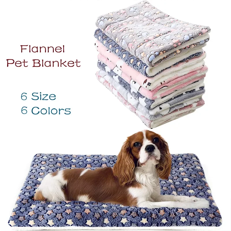 

2022New Pet Sleeping Mat Warm Dog Bed Soft Fleece Pet Blanket Cat Litter Puppy Sleep Mat Lovely Mattress Cushion for Small Large