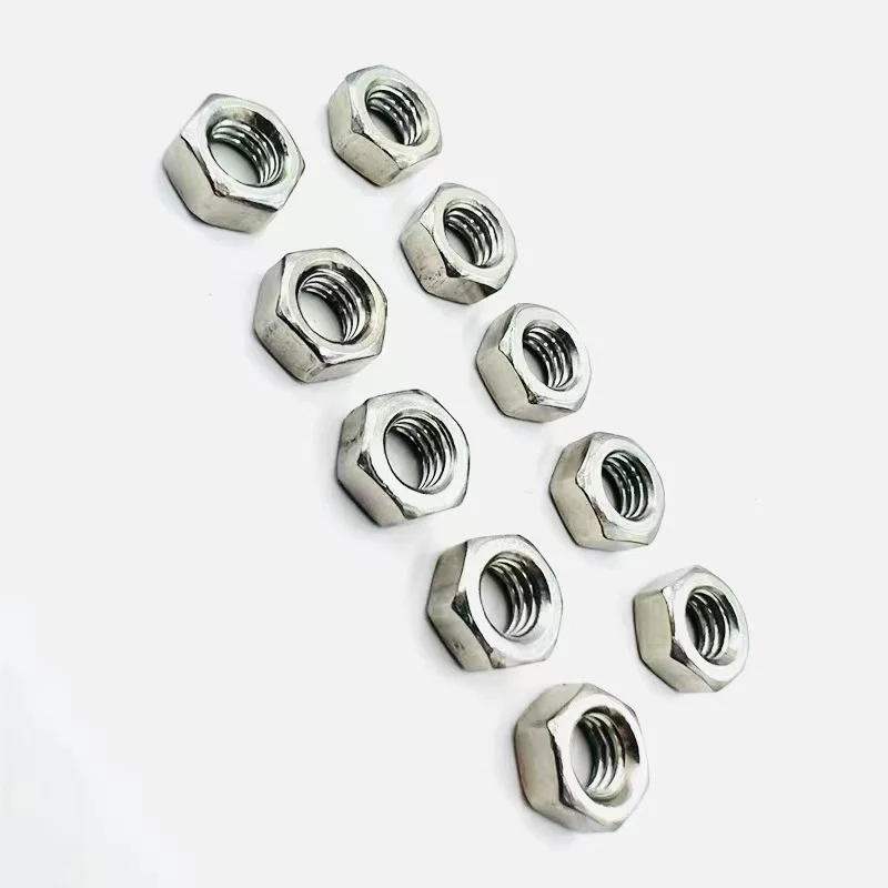 

1/2/5/10/25/50/100X M1 M1.2 M1.4 M1.6 M2 M2.5 M3 M3.5 M4 M5 M6 M8 M10 M12 M20 M24 DIN934 304 Шестигранная гайка из нержавеющей стали
