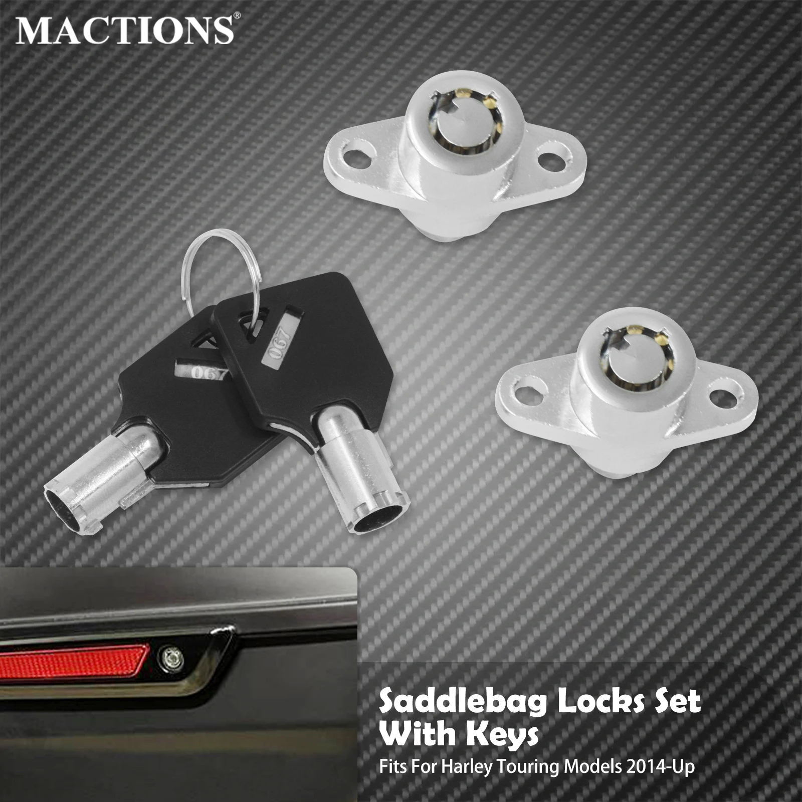 

Жесткая седельная сумка для мотоцикла, хромированные замки и черные ключи для Harley Touring Road King Street Electra Glide 2014-2017 2018