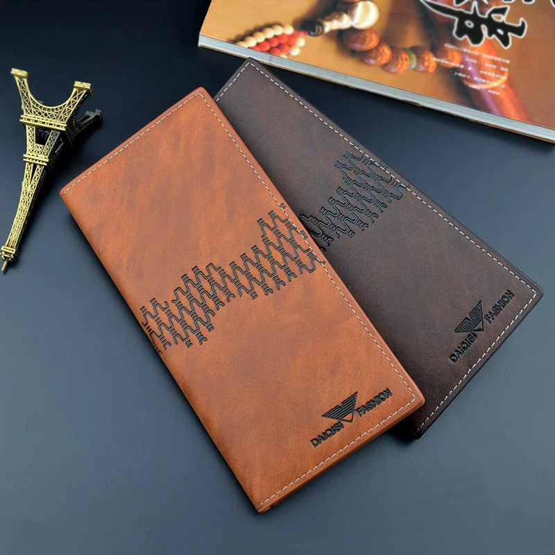 

Новый мужской кошелек, Мужской Длинный кошелек, мужской вертикальный Модный повседневный мягкий кошелек мульти-зажим, вместительная сумка ...