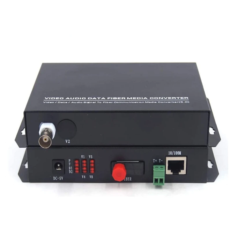 

One pair 20KM Singlemode Video 10/100Mbps Ethernet Over Fiber Optic Media Converters for Analog and IP Camera