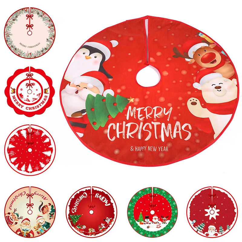 

Рождественская креативная Изысканная юбка с рисунком дерева Xams низ украшение с надписью «Merry Christmas» Декорации для дома рождественские укра...