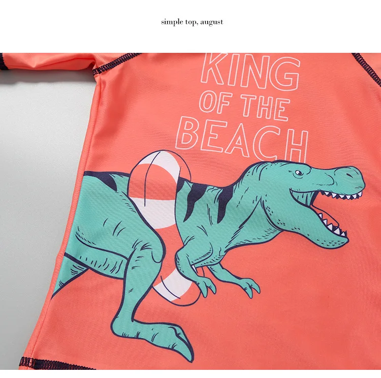 2022 детский раздельный купальник с коротким рукавом Быстросохнущий