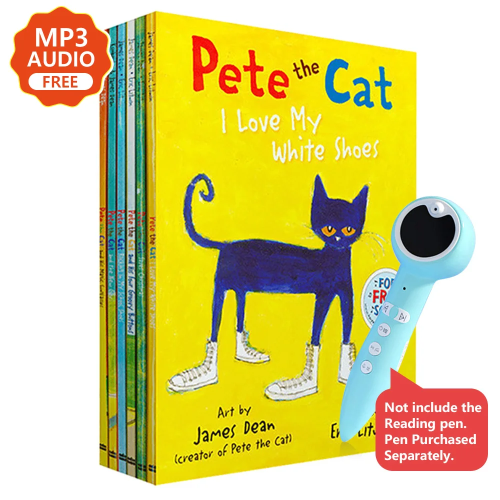 Книги на английском языке с надписью I Can Read The Pete Cat для детей 6 шт./набор | Игрушки и