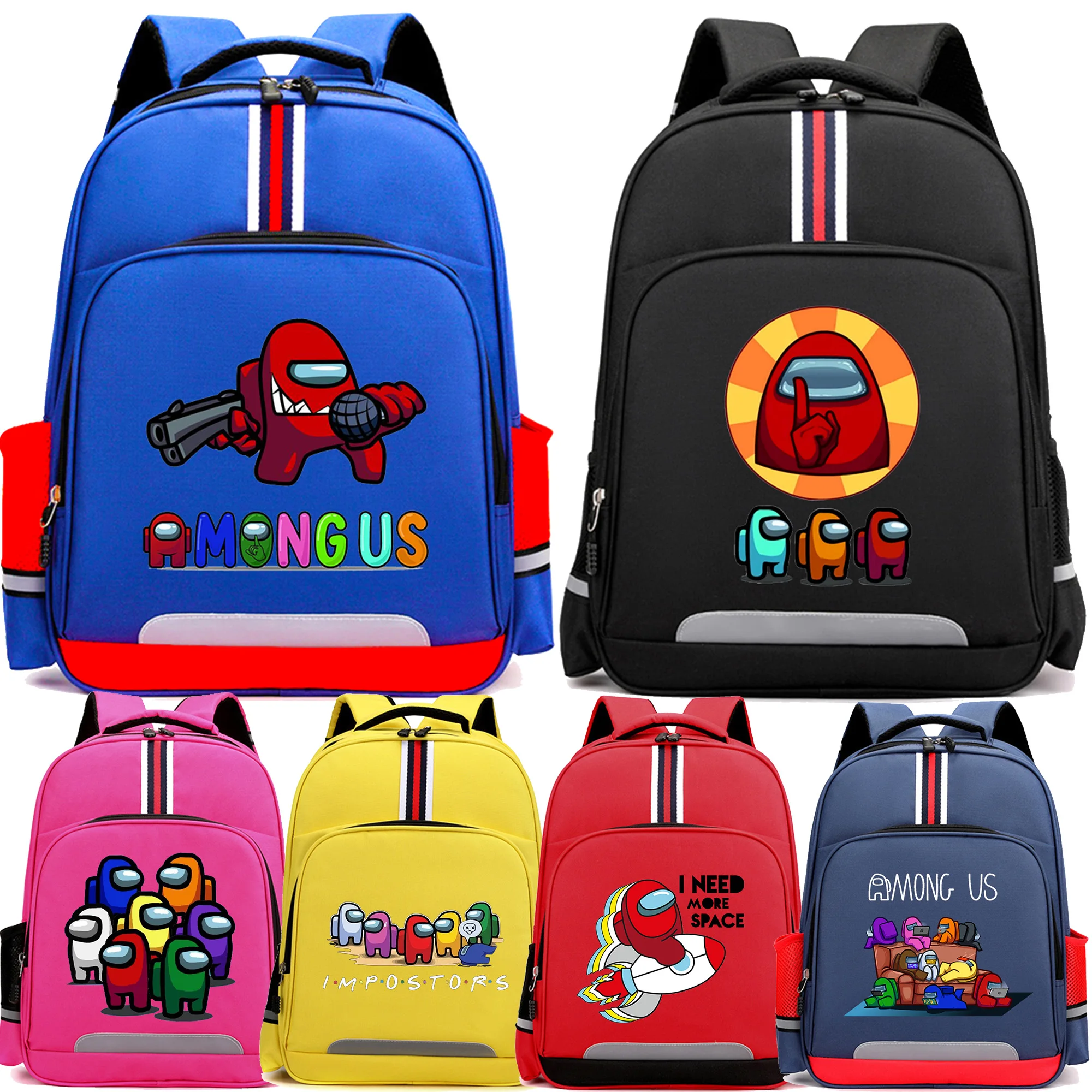 

Among of Us Schoolbag Men Travel Impostor Backpack Teenager Multifunction High Capacity Backpacks Primary Bag Book School Bag