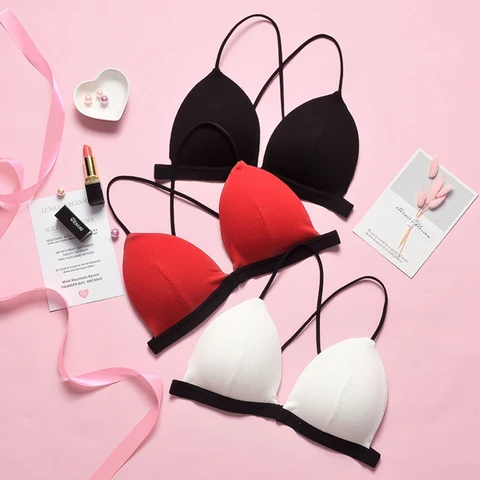 Women Underwear Sexy Backless Bra Front Closure Women Soft Comfortable Wireless Lingerie Simple Elegant Cotton Bralette