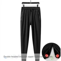 thin outdoor convenience pants mens invisible zipper outside crotch wear large opening sports pants mens diaper casual pants