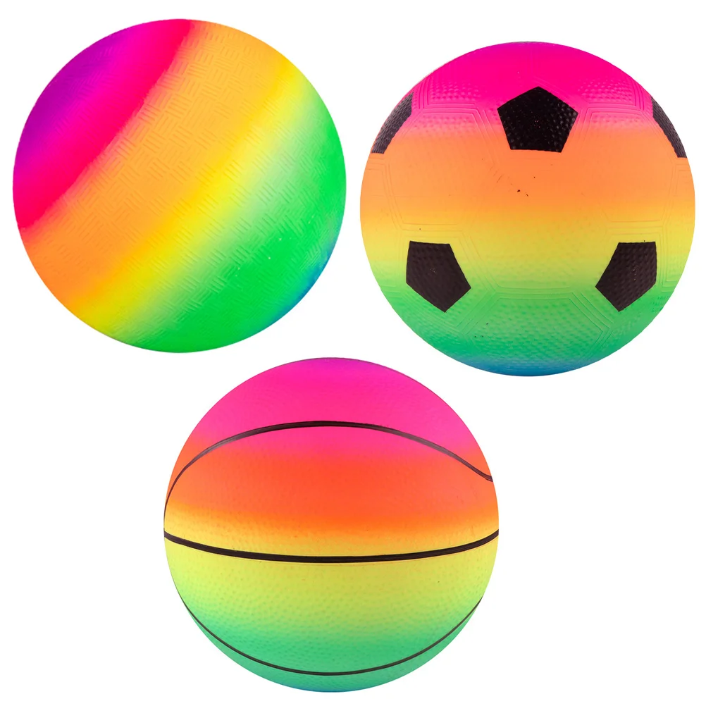 

3pcs Children Basketballs Toys Creative Kids Colorful Basketballs Football Toys