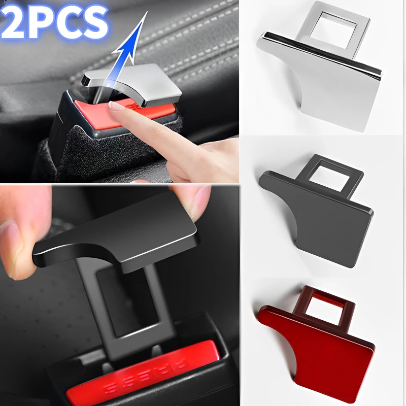 

2/4PC Hidden Car Seat Safety Belt Buckle Seat Belt Cover Vehicle Buckle Interior Invisible card socket lock Silencer Accessories