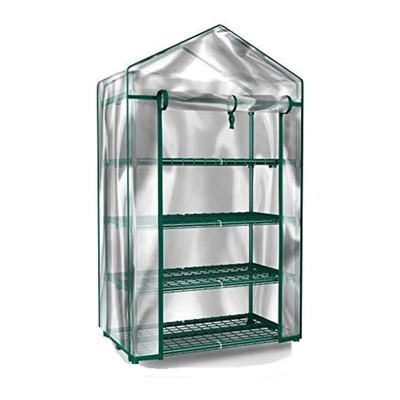 Indoor Greenhouse Outdoor Greenhouse 4-Tier Sturdy Portable Shelves-Grow Plants, Seedlings, Herbs