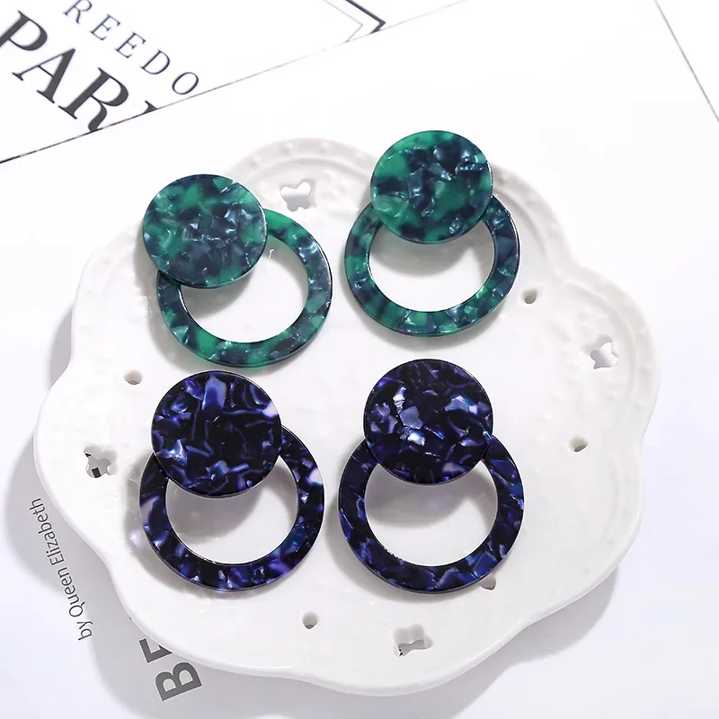 Висячие серьги VIVILADY женские круглые ювелирные украшения с геометрическим