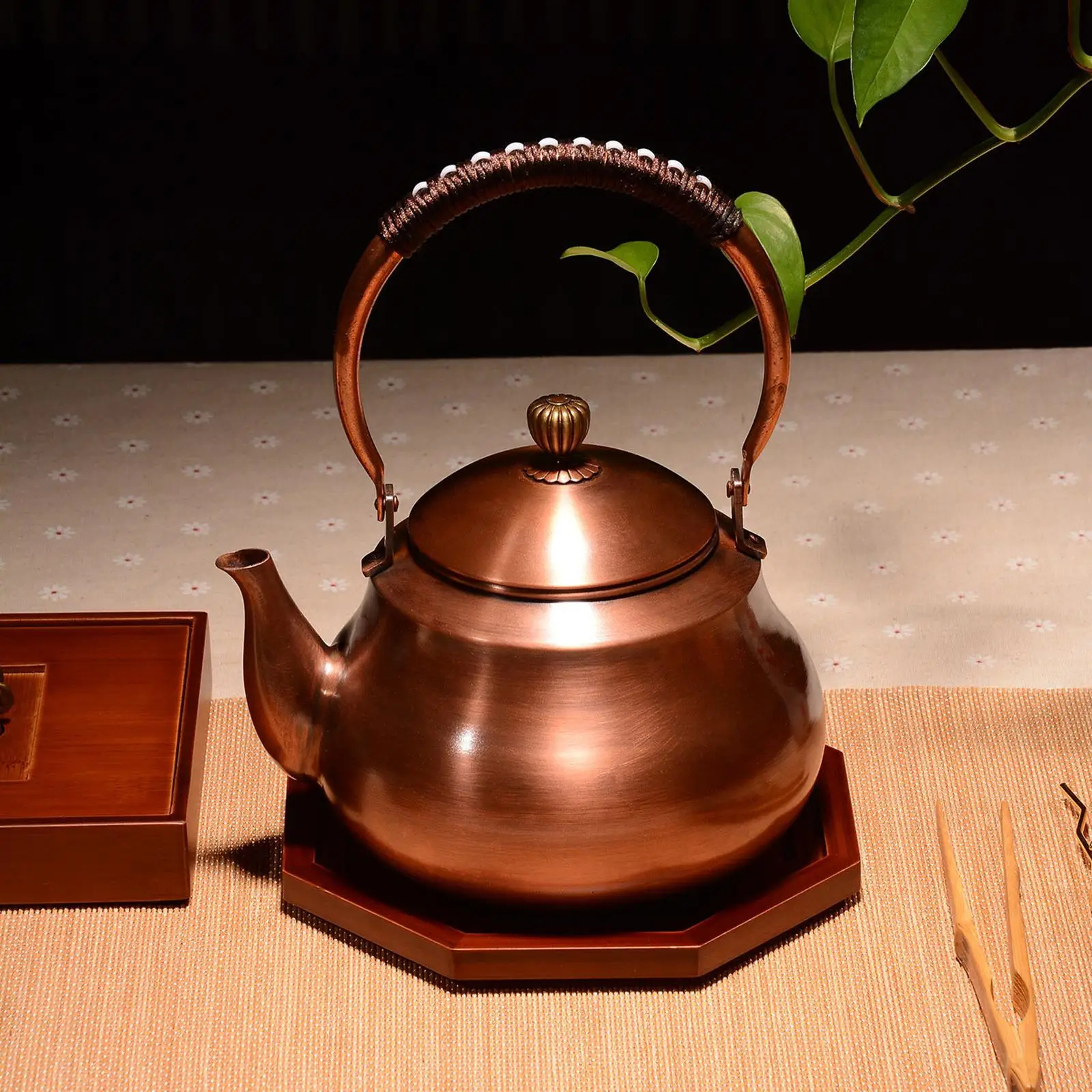 

Tea Kettle PU Leather Wrapped Handle Hot Water Kettle Water Boiler Jug for Boiling Water