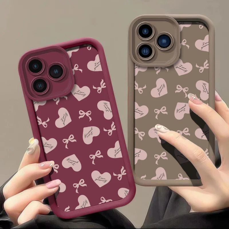 Красивый чехол с бантом и сердечком для OPPO Realme Q5 V5 K7X V13 U1 Q3i Q3 карнавальный