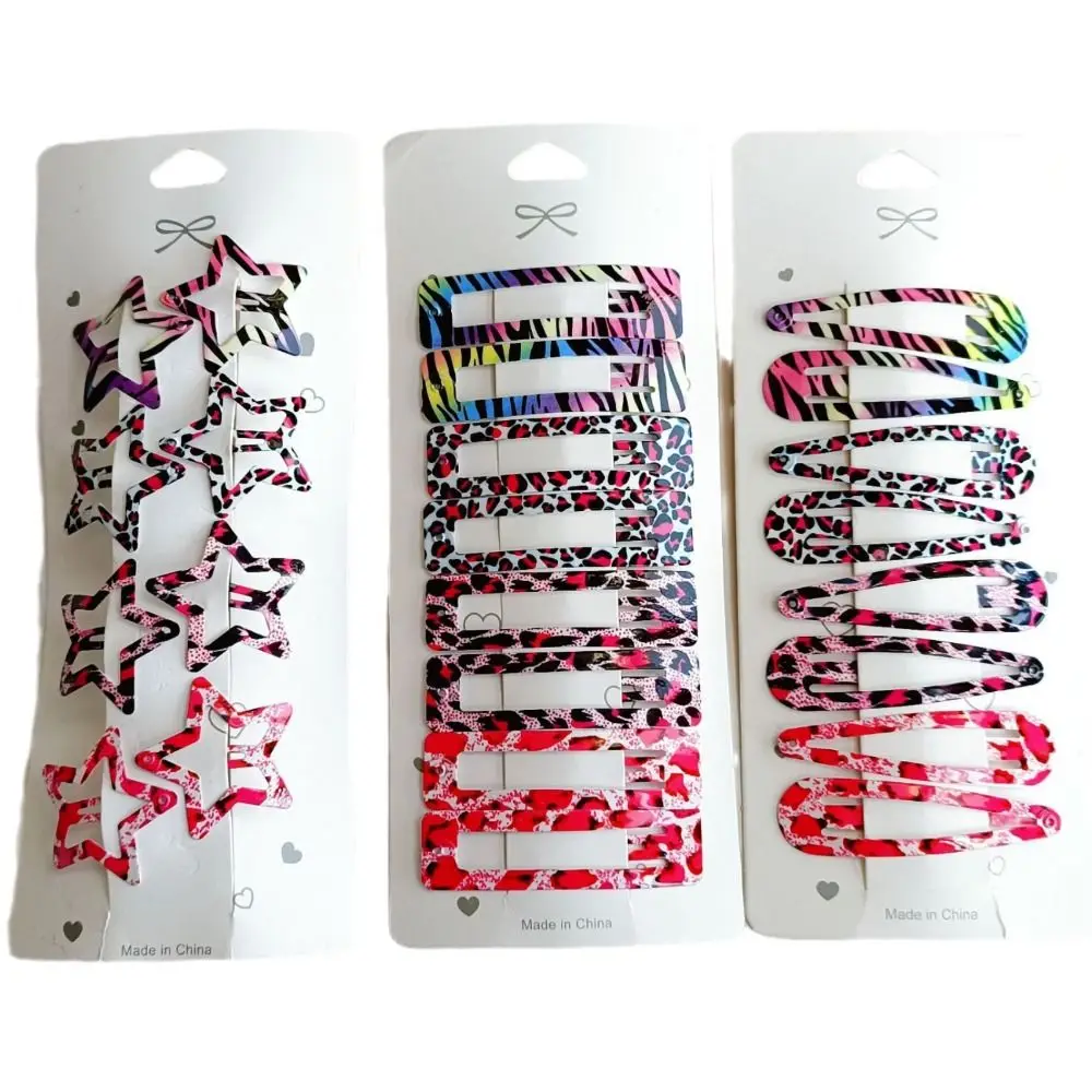 8 шт. заколки для волос с леопардовым принтом