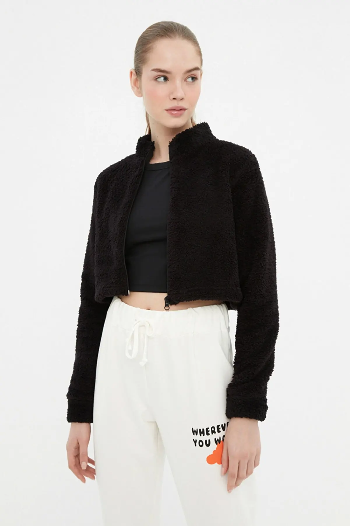 

Black Knitting Sweatshirt Female Clothing Women Clothes Sweatshirts Hoodies for Women 135560524