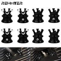motorcycle 4pcs crown spark plug head bolt cap cover plug for harley sportster xl883 1200 dyna softail breakout twin cam touring