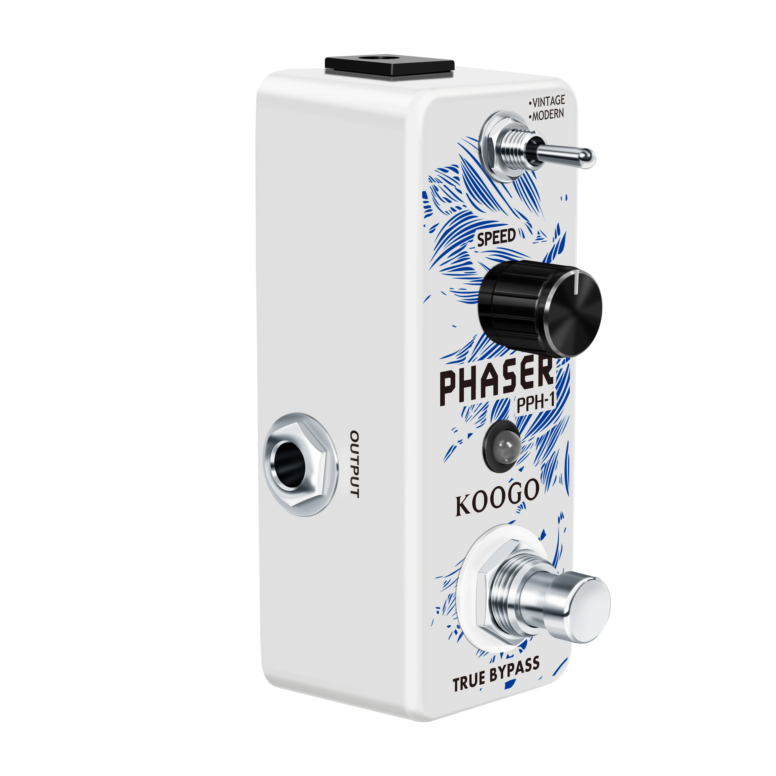 Koogo LEF-313 Phaser Pedal Analog Phase Effect Pedal For Electric Guitar Vintage & Modern Modes With Mini Size True Bypass