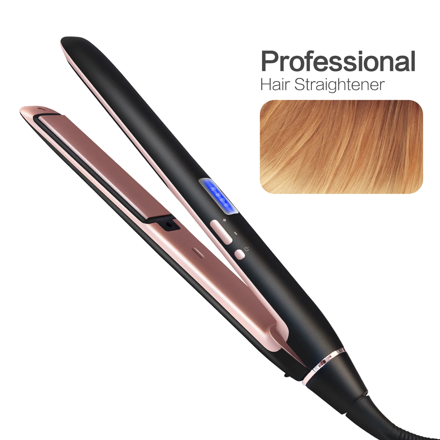 

2 in 1 Hair Straightener hair Curler Iron LED Display Ceramic Coating Plate Ionic Curling Iron Chapinha Flat Iron Styling Tool