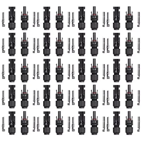 

20 Pairs Solar Panel Connectors Male/ Female Safety Seal Ring Waterproof Solar Cable Connector Solar System Accessories