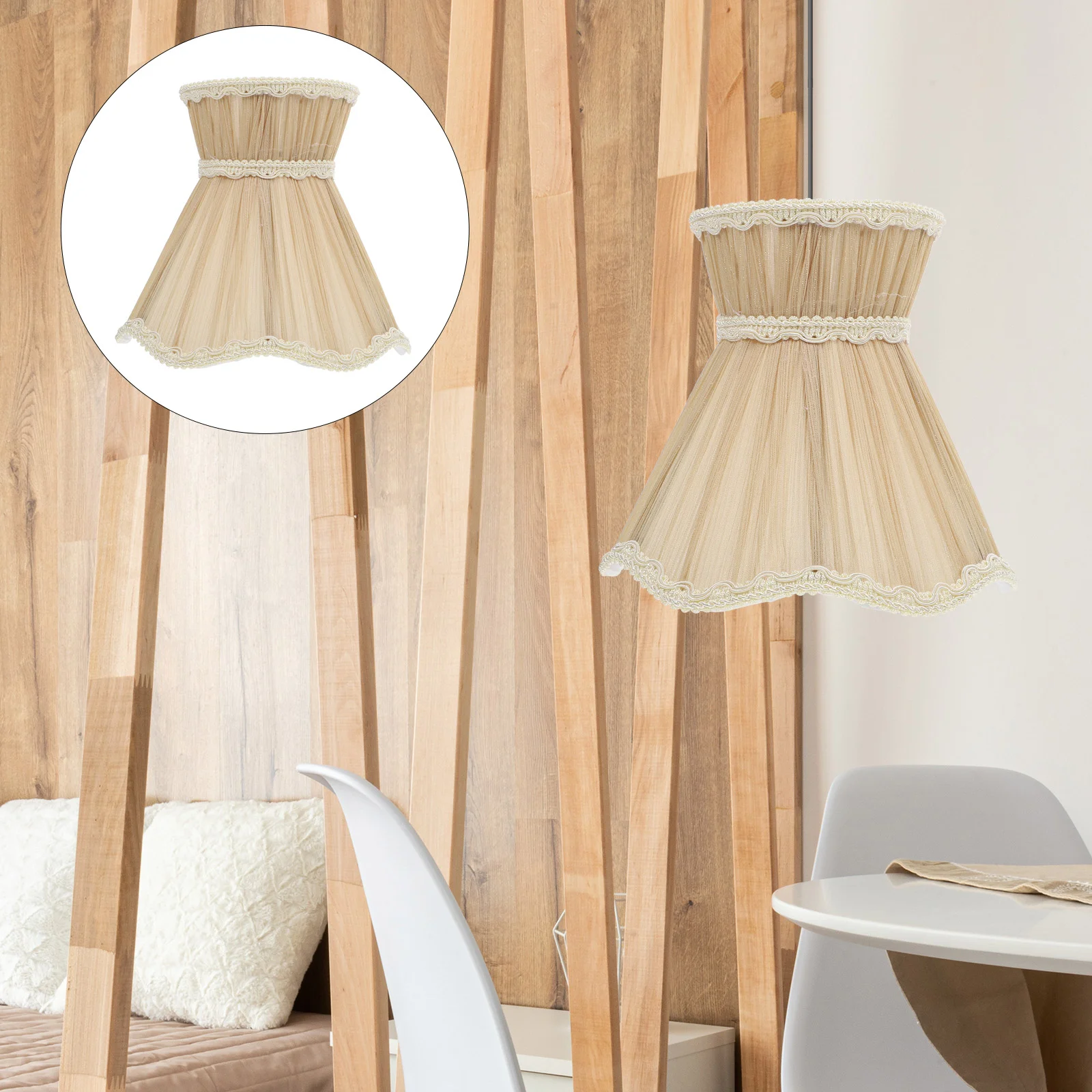 

European Retro Cloth Lampshade Home Wall Light Cover Unique Light Accessory