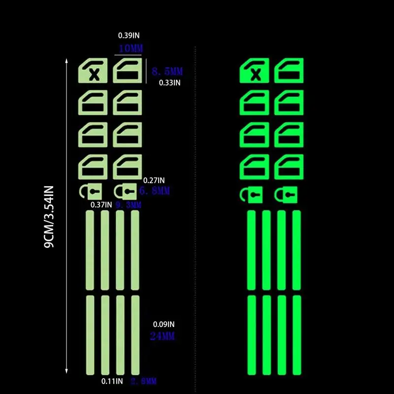 

Кнопка подъема автомобиля двери окна светящаяся наклейка Ночная светящаяся Кнопка флуоресцентная панель управления наклейки на окно автомобиля переключатель наклейка s