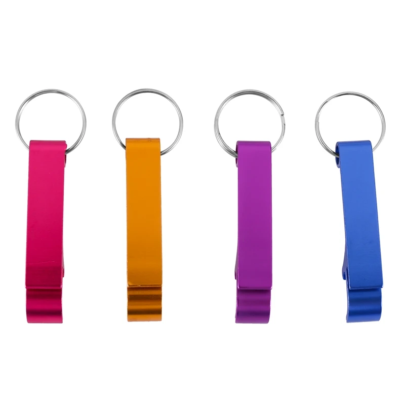 100 шт. 8-цветная металлическая открывалка для бутылок разделенный брелок ключей