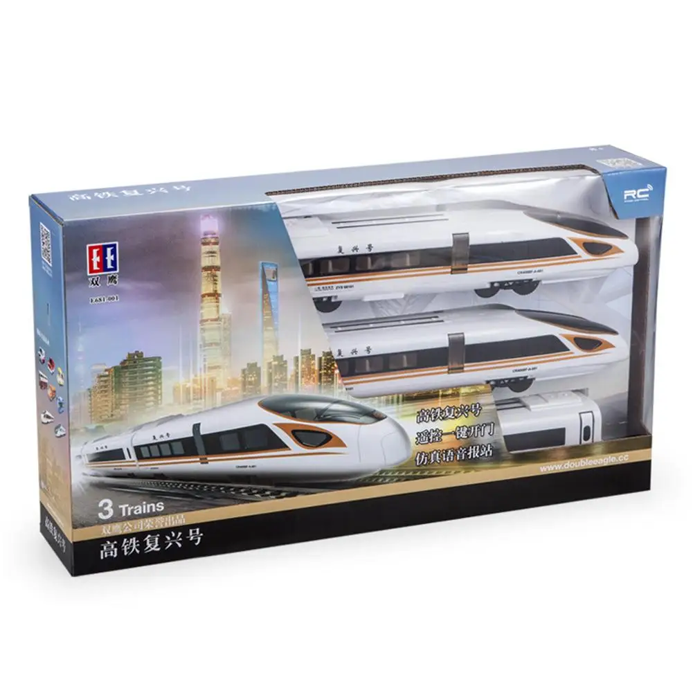 Realistic Remote Control High-speed Train Toy Simulation Voice Broadcast 2.4ghz Anti-jamming RC Electric Train Model Gifts enlarge