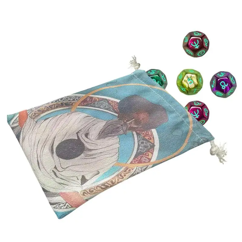 

Сумка для хранения карт Tarot, портативная хлопковая флисовая сумка для хранения карт Tarot со шнурком, держатель для ювелирных изделий, чехол с ...