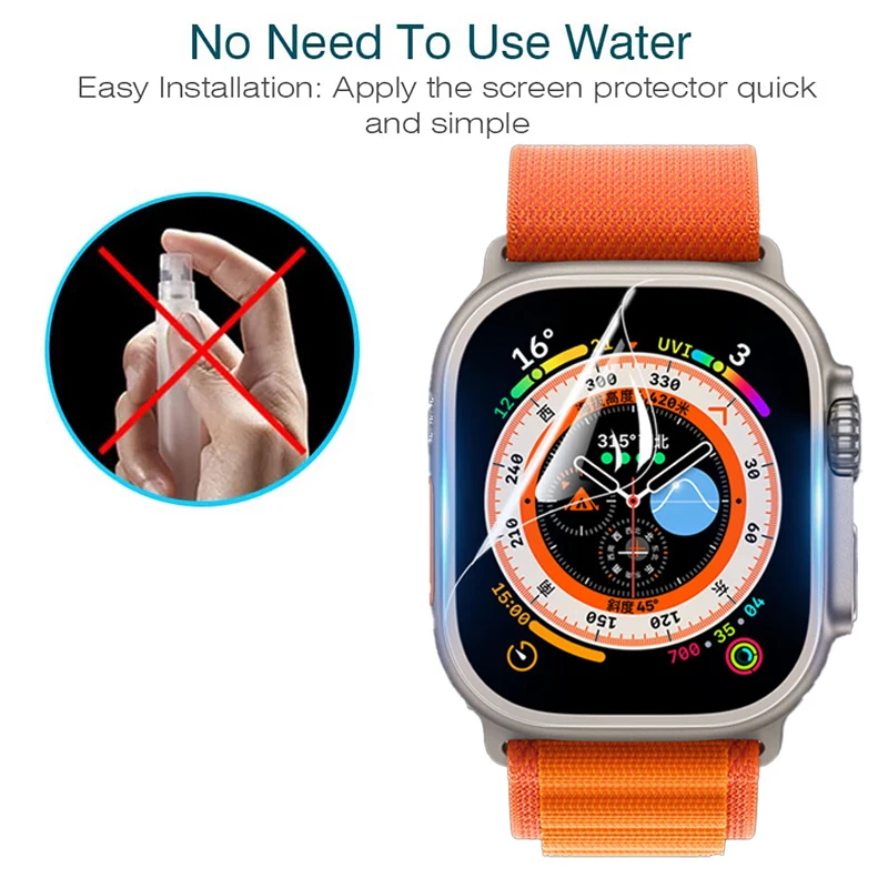 4PCS Soft Hydrogel Screen Protective Film for Apple Watch 44 mm 40mm 49mm 45mm 41mm 42mm non glass For iwatch Ultra 8 7 SE 6 5