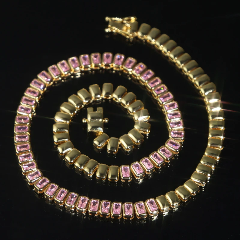 Модное прямоугольное ожерелье из кубической цепи для телефона